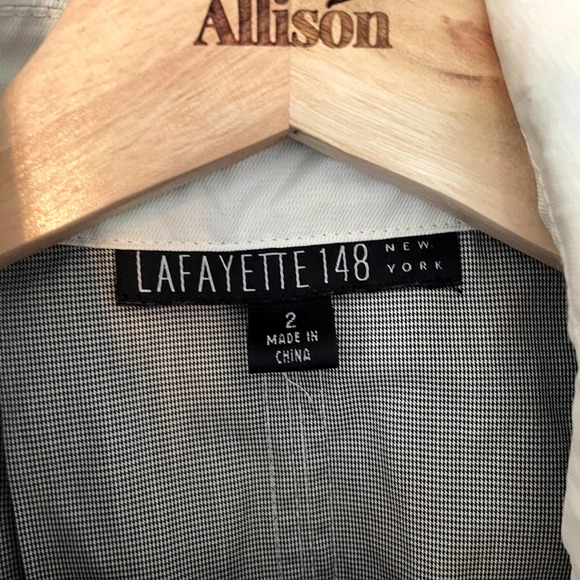 Lafayette 148 New York White Asymmetric Jacket in Women's Size 2 - Picture 7 of 13